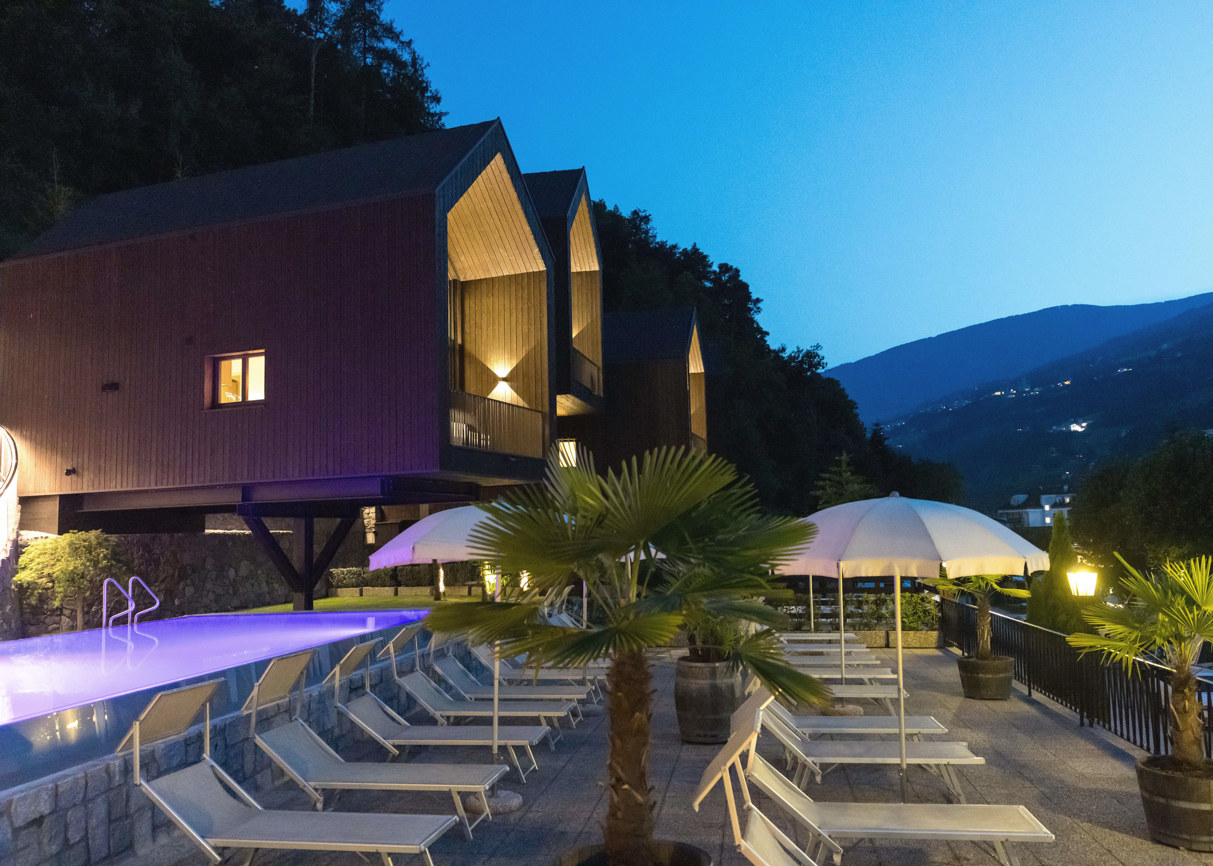 Abend Kulisse in Klausen Südtirol